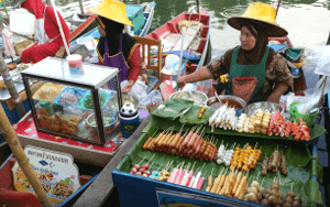 hatyai floating market thailand
