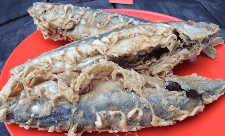 ikan celup tepung seberang takir
