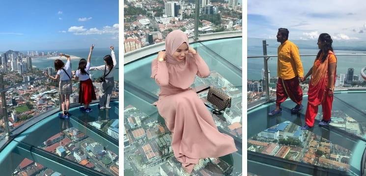 the top rainbow skywalk komtar