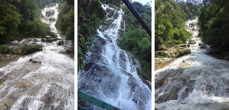 Karangan berkelah di air terjun