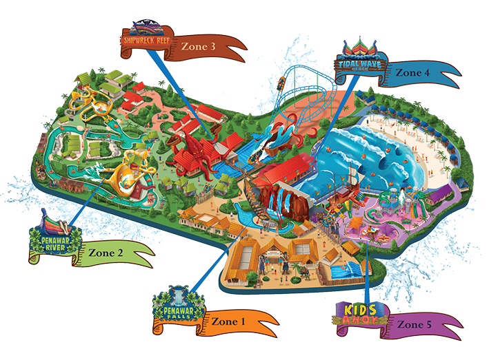 Desaru Coast Adventure WaterPark Zon Map