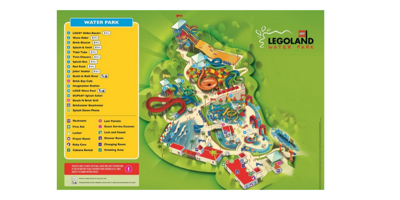 Peta Taman Tema Air Legoland Malaysia