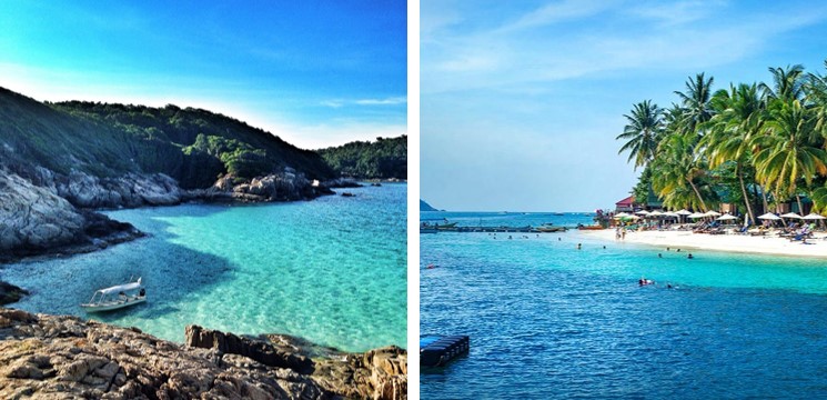 pulau perhentian terengganu dengan laut biru