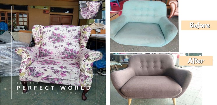 before and after repair sofa