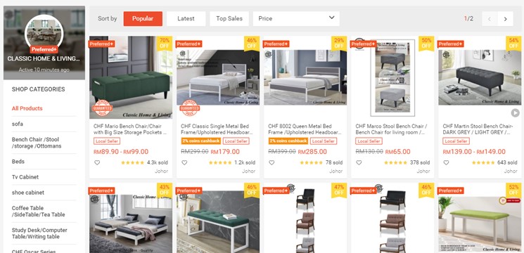 CLASSIC HOME LIVING FURNITURE Online Shop Shopee Malaysia