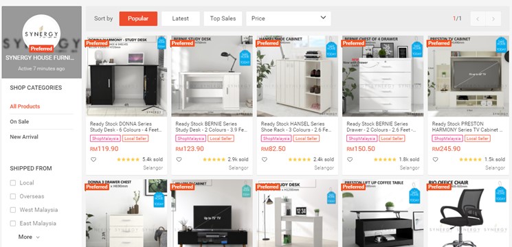 SYNERGY HOUSE FURNITURE Online Shop Shopee Malaysia