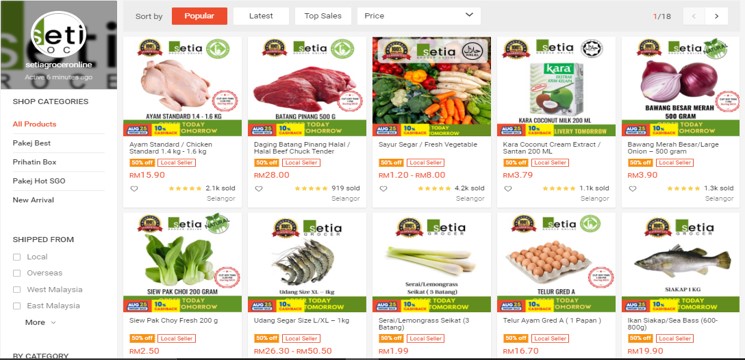 Kedai Runcit Setia Grocer Online Shopee