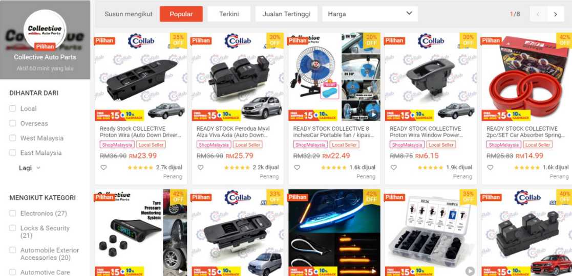 Kedai Sparepart Collective Auto Parts Shopee