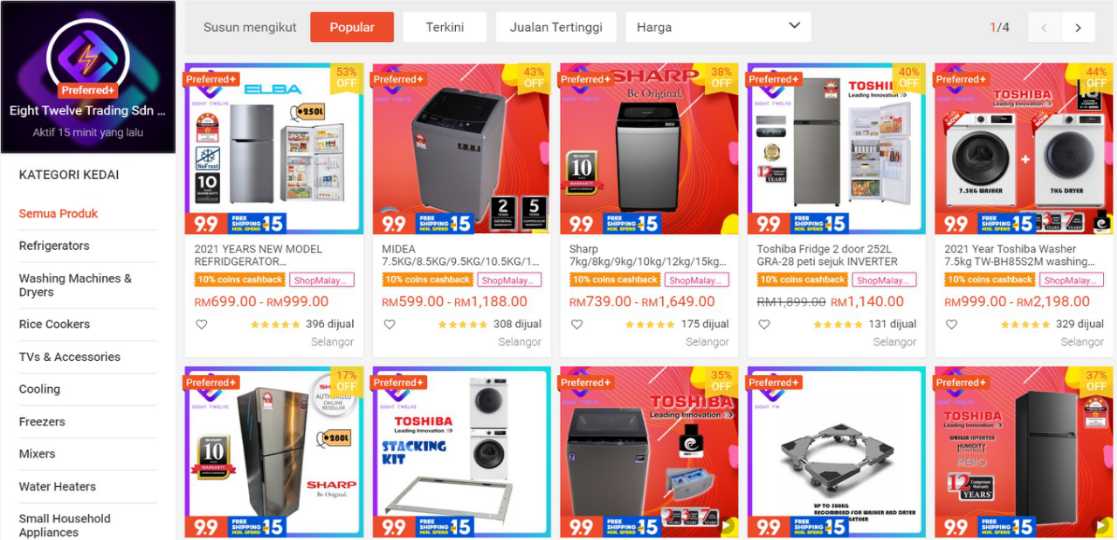 Kedai Elektrik Eight Twelve Trading Shopee