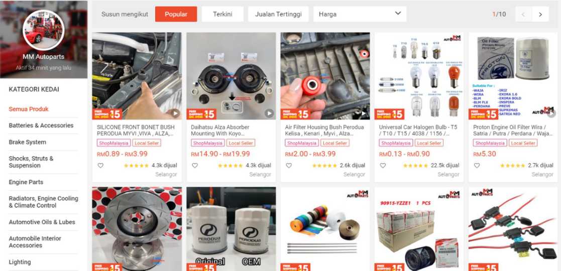 Kedai Sparepart MM Autoparts Shopee