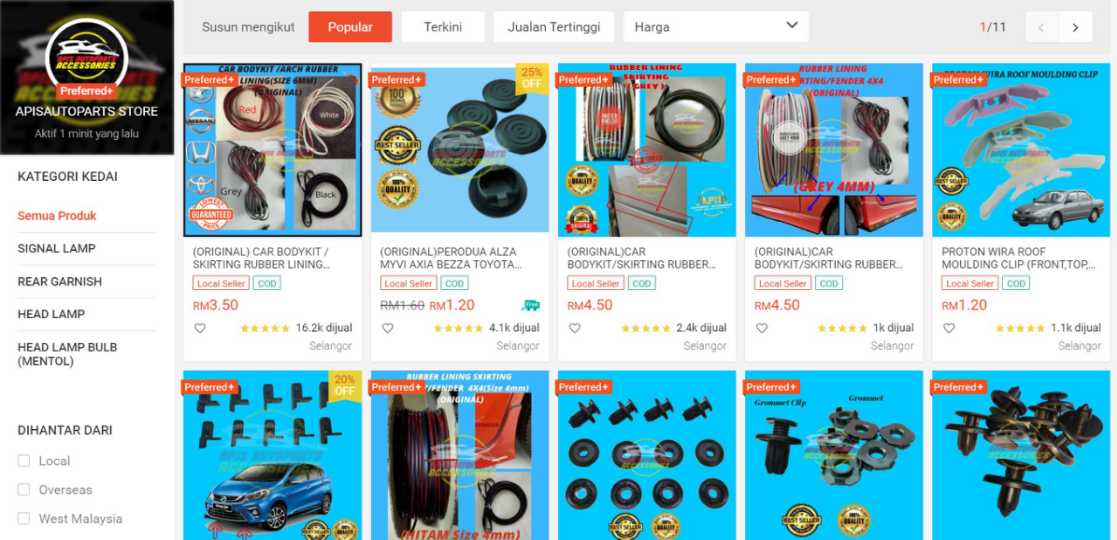 Kedai Sparepart APIS AUTOPARTS Shopee