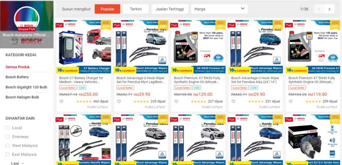 Kedai Sparepart Bosch Autoparts Shopee