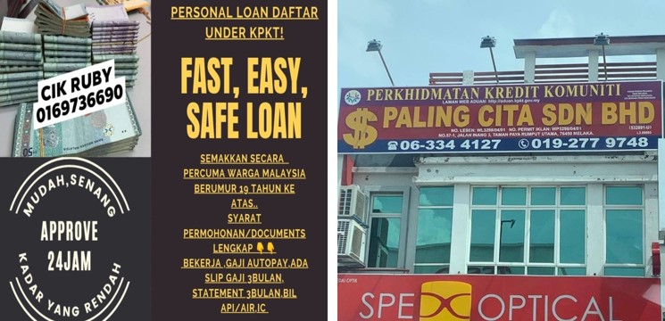 syarikat pinjaman wang berlesen di Melaka