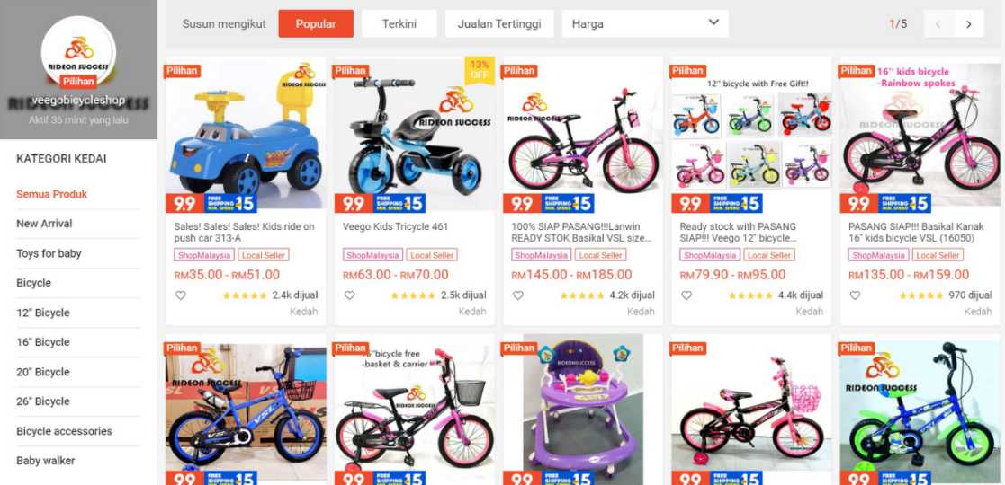 Kedai Basikal Veego Bicycle Shop Shopee