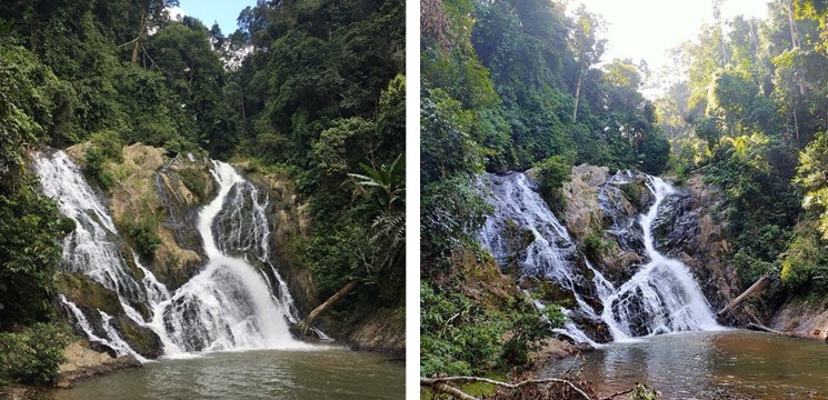 air terjun lata meraung foto