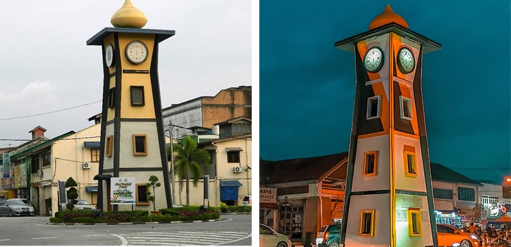 menara jam parit buntar foto