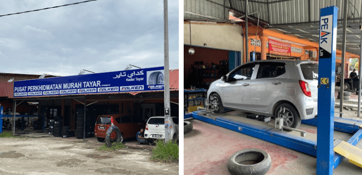 Kedai Pusat Perkhidmatan Murah Tayar, Kampung Pulau Kapas, Kota Bharu