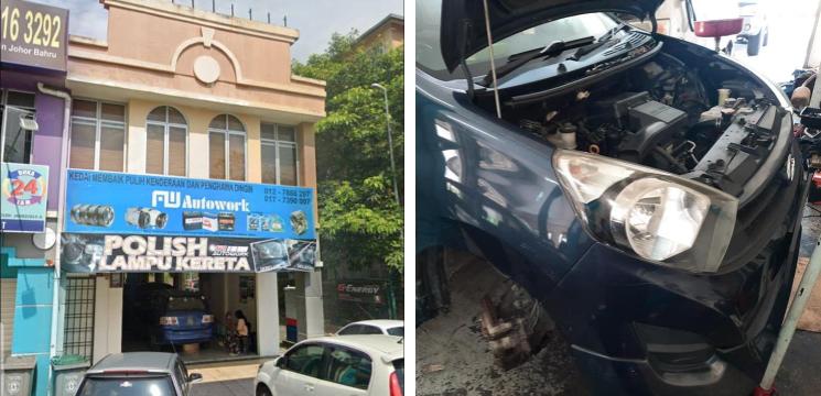 Kedai Bengkel Kereta dan Service Aircond AW Autowork Johor Bahru, Taman Dato Onn Jaffar