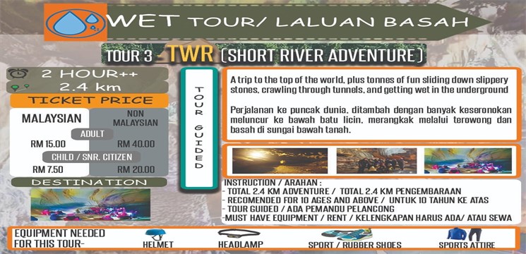 tour 3 short river adventure gua tempurung